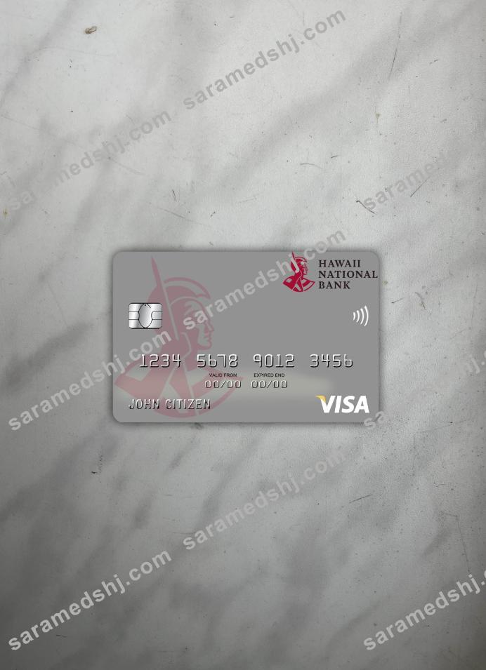 Hawaii, Hawaii Natioanal Bank visa debit card photolook front